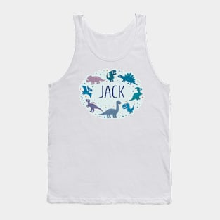 Jack name surrounded by dinosaurs Tank Top